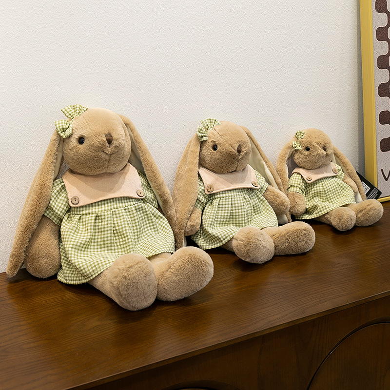 New "Hug Baby" lily rabbit plush toy doll, children's sleeping pillow, soothing doll, birthday gift Specification drawing