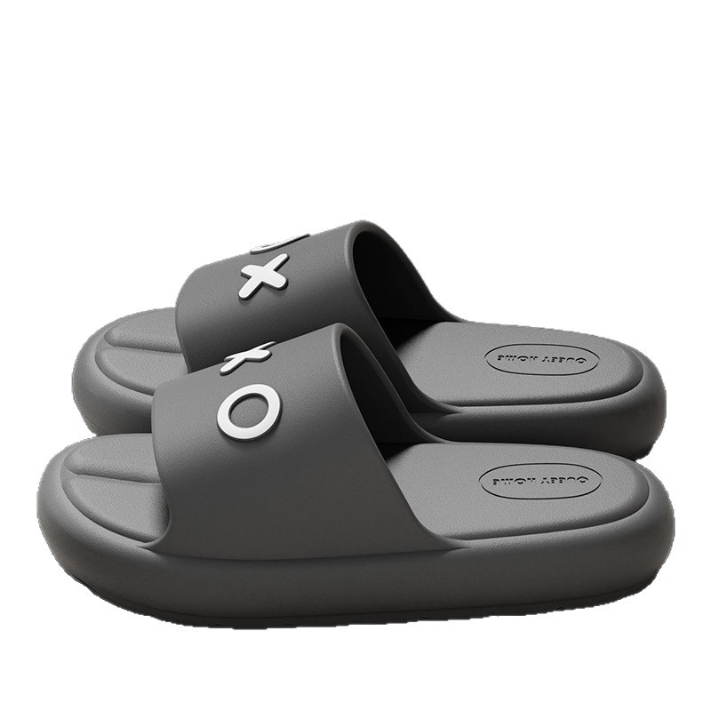 2025 New style slippers for men: Comfortable for summer home wear with a feeling of stepping on poop. EVA anti-slip thick-soled cool slippers for women 349 Item Picture