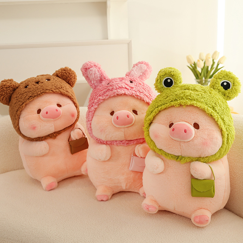Transform into Lulu Pig - a trendy, cute girl toy and creative plush children's doll for cross-border wholesale full figure