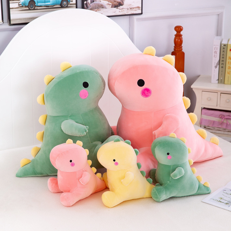 Creative dinosaur plush toy figurines, bed sleeping cushions, children's stuffed dolls, birthday gifts, one-click consignment full figure