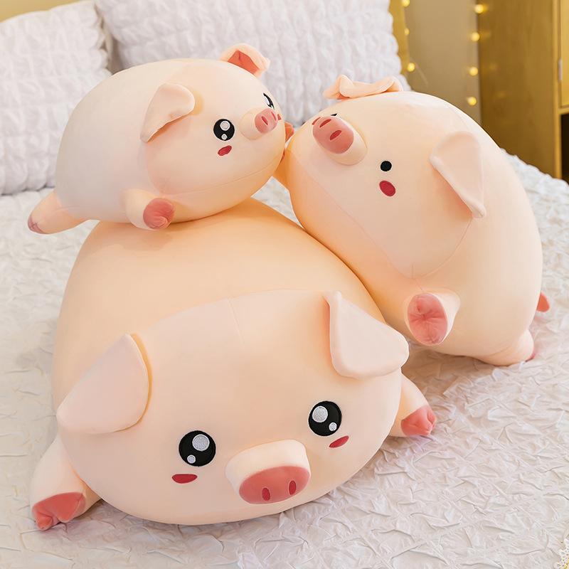 New shy pig plush toys, cute pig throw pillows, children's dolls, boys' and girls' gift pillows wholesale full figure