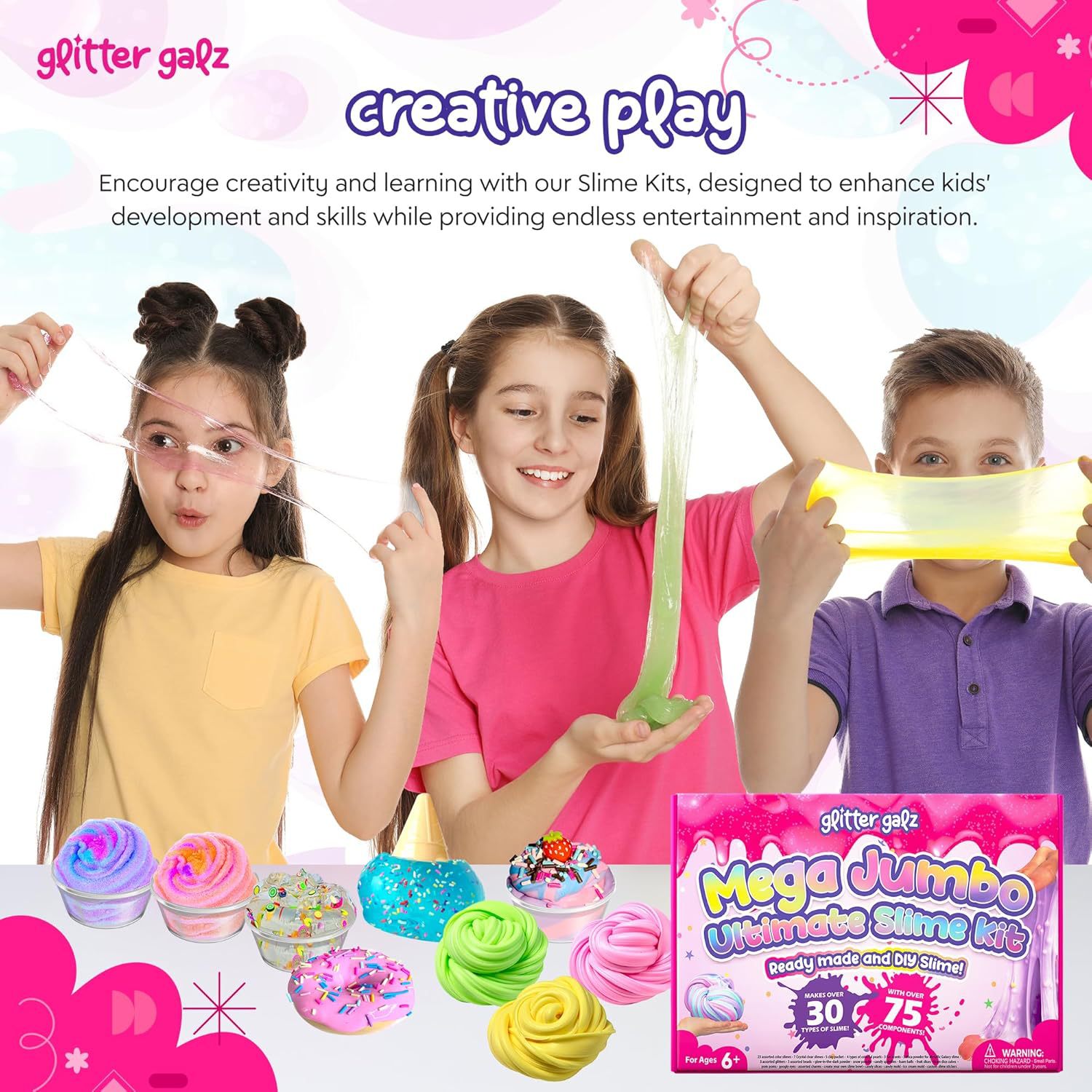 Wholesale of popular slime crystal mud children's DIY handmade cotton mud and pearl mud toy sets Application Scenario