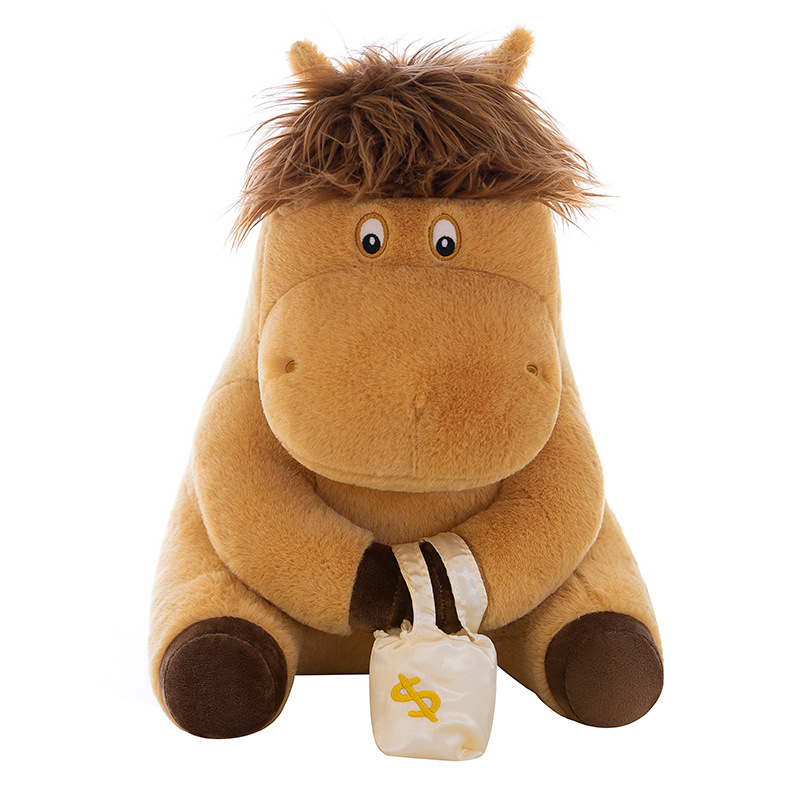 Cross-border cute and naive working horse style plush toy creative birthday gift Valentine's Day doll exchange gift Item Picture