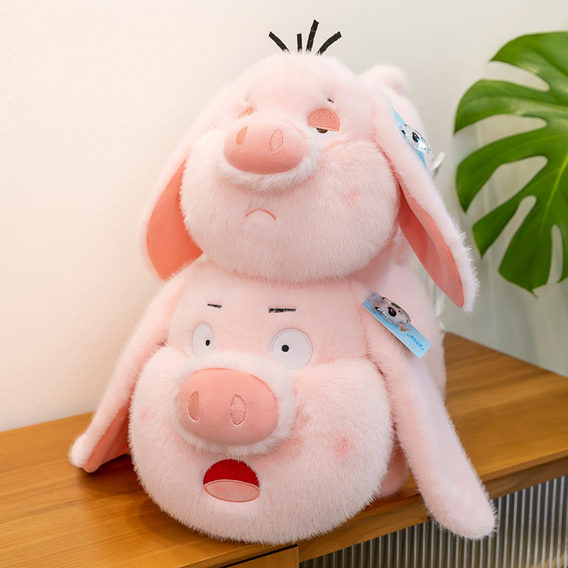 New creative flying pig plush toy, piggy doll, children's throw pillow, cloth doll, birthday gift for men and women Specification drawing
