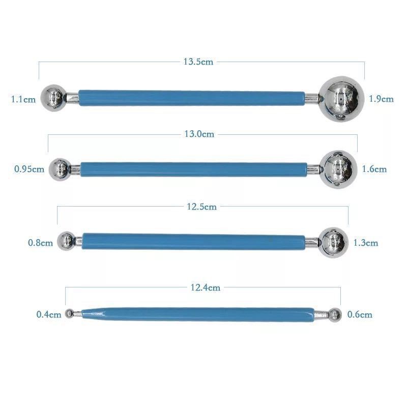 Cross-border Amazon soft clay pottery tools, 8-head stainless steel clay soft clay DIY tools, indentation pen balls and rods Application Scenario