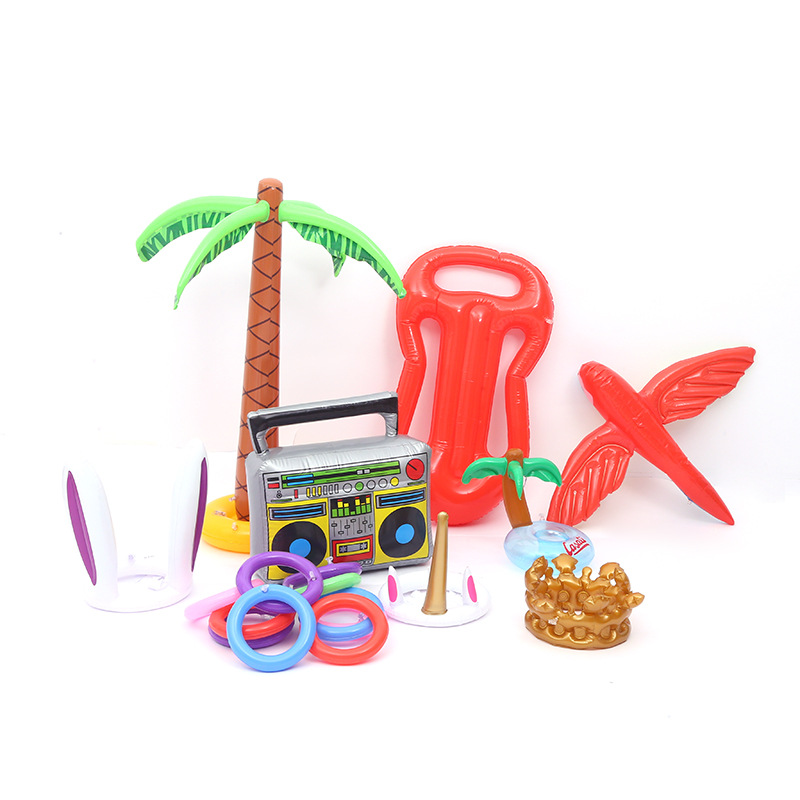 Wholesale of PVC inflatable toys, simulated inflatable cartoon seven-color rainbow cloud flower stage decorations from street stalls full figure