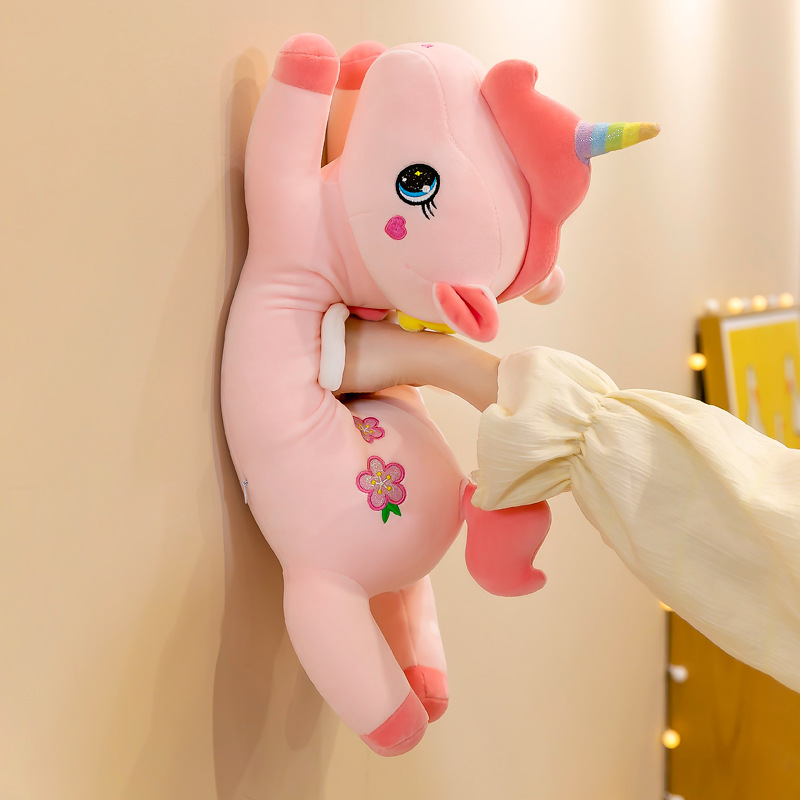 Cross-border cherry blossom unicorn plush toys, large bed dolls, sleeping pillows, wholesale gifts Application Scenario
