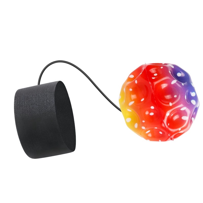 Wrist elastic ball with rope, luminous moon stone, children's wrist strength ball, throwing back force ball, boys' toy wonder, luminous Item Picture