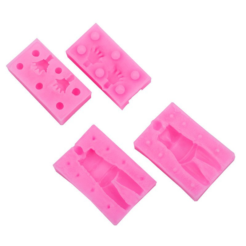 Mini proportional clay small body mold, small hand shape, ultra-light clay, universal decorative silicone mold, in stock and batch full figure