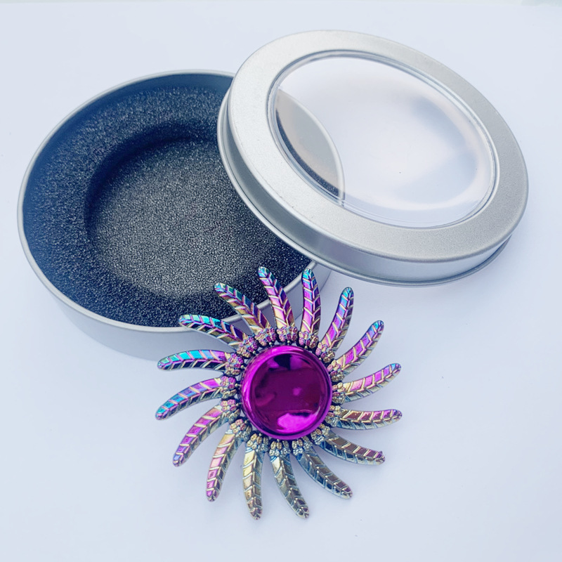 Alloy tip spinner stress-relieving toy, rotating colorful metal finger spinner, a children's finger stress-relieving wonder Application Scenario