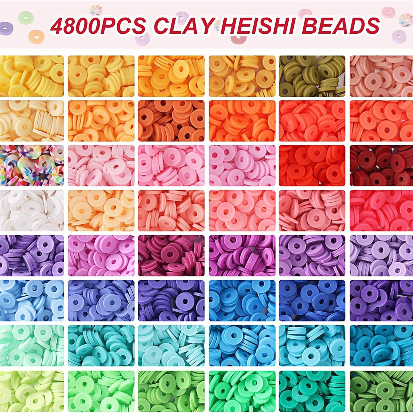 Cross-border 48-color DIY soft clay slicing set, clay bead jewelry making, bracelet, necklace, bead manufacturer wholesale details Picture