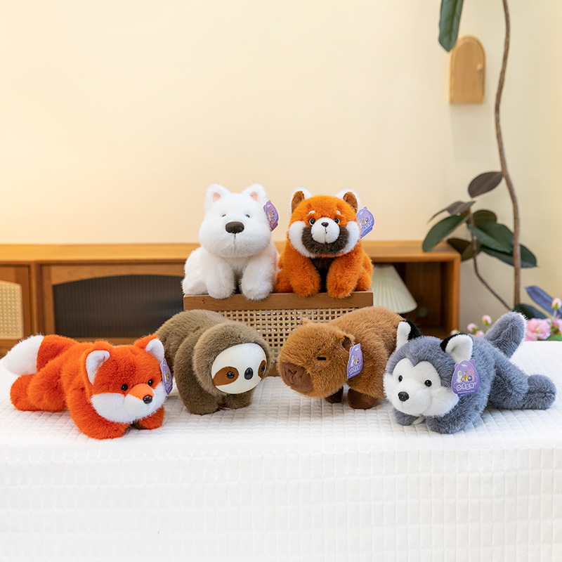 Genuine Dingdang Palm Treasure, Panda West Highland plush toys, capybara sloth dolls, car ornaments, fox wholesale full figure