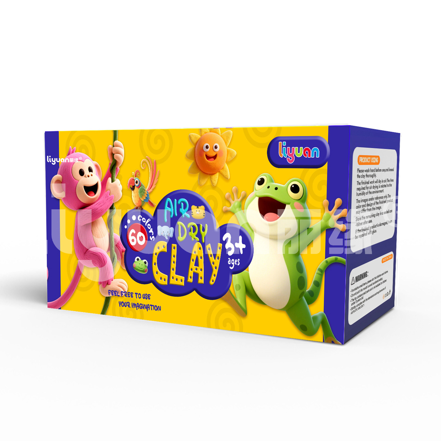 Wholesale of 60-color ultra-light clay colored clay plasticine molds for children and students' handmade clay diy tool sets Item Picture