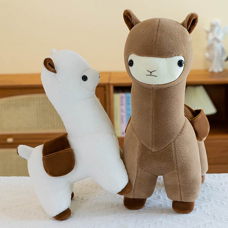Cross-border alpaca plush toy, cute and creative sleeping pillow, little sheep bed doll, doll lover's gift Specification drawing