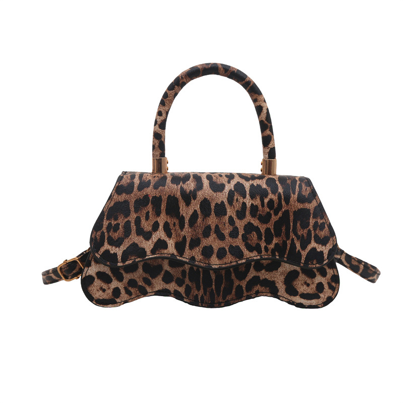 Retro leopard print small square bag Cross-border handbag 2025 Women's bag new style bag, high-end shoulder bag crossbody bag Item Picture
