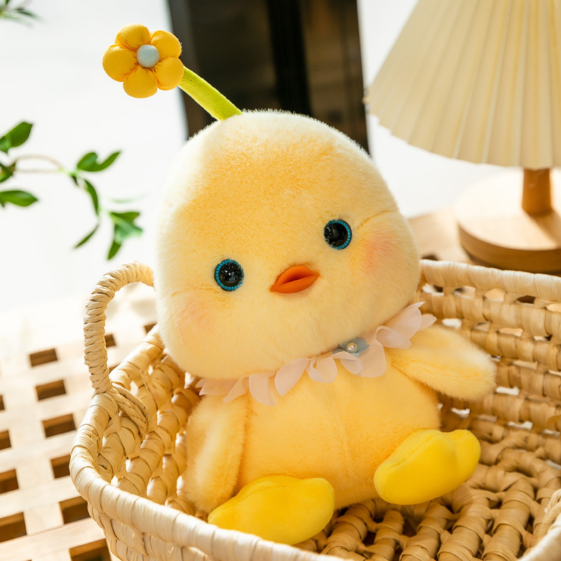 Cute little yellow chicken figurines, creative plush toys, small ugly and cute duck dolls, children's gifts, event gifts details Picture
