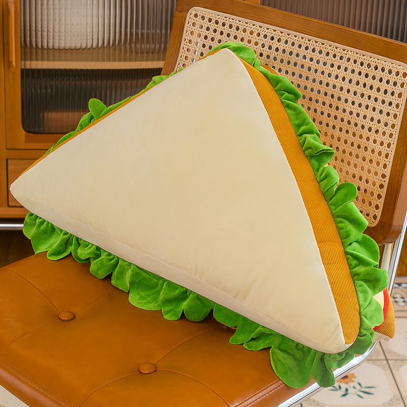 The popular sandwich plush toy pillow, cute cushion doll, birthday gift pillow for children and girls Specification drawing