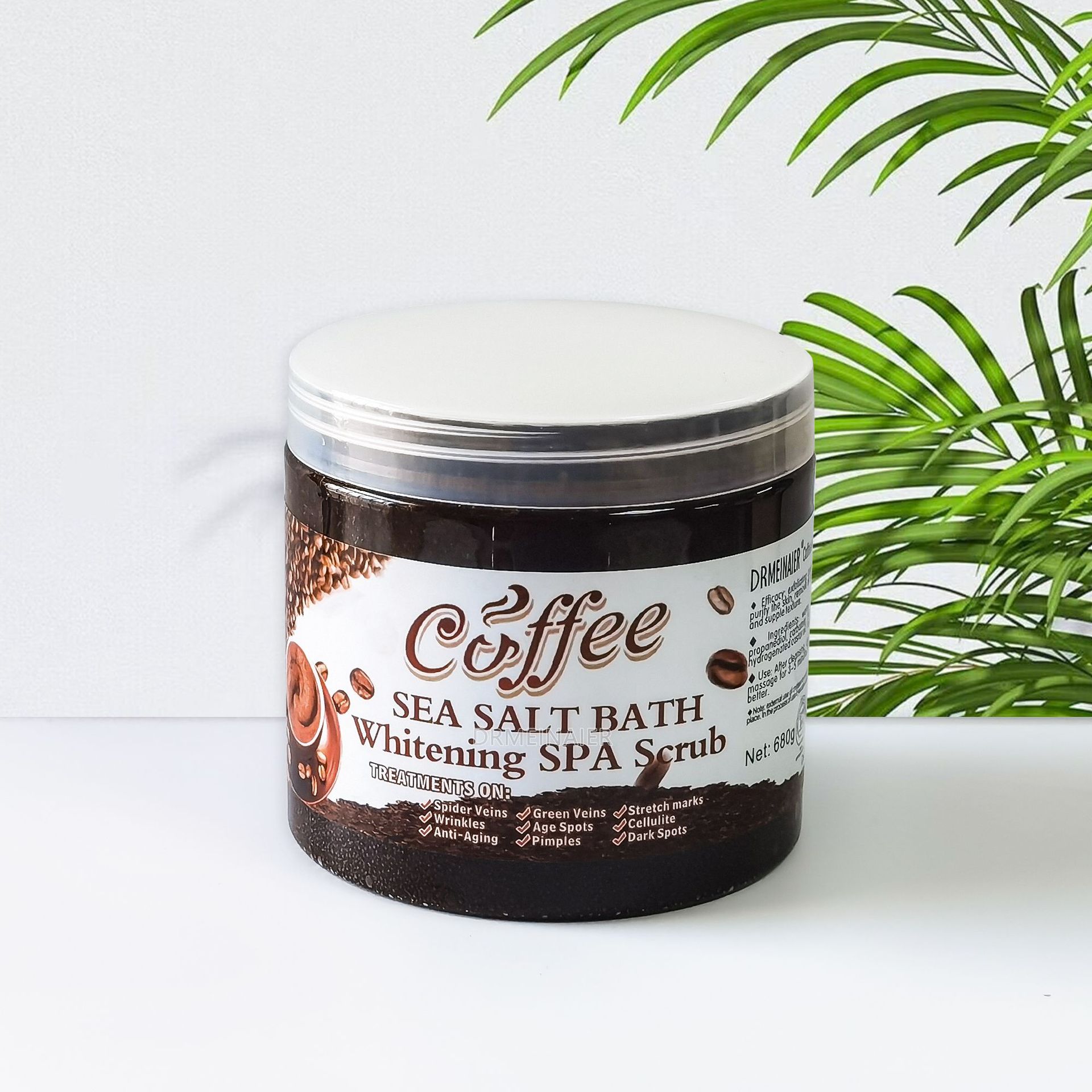 Cross-border coffee bubble Scrub Bath Salt, chicken skin Exfoliating and dead skin moisturizing scrub, coffee wet salt 350g details Picture