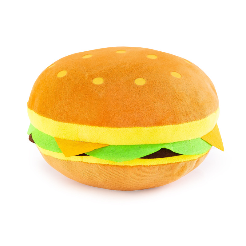 Cartoon creative simulation hamburger pillows, plush toys, children's birthday gifts, New Year gifts, one-piece consignment offer Item Picture