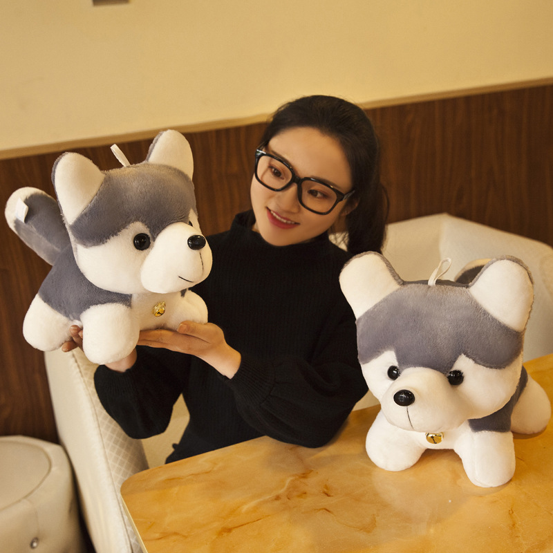 Wholesale of new dog plush toys, small and cute husky throw pillows, children's birthday gifts, and realistic huskies details Picture