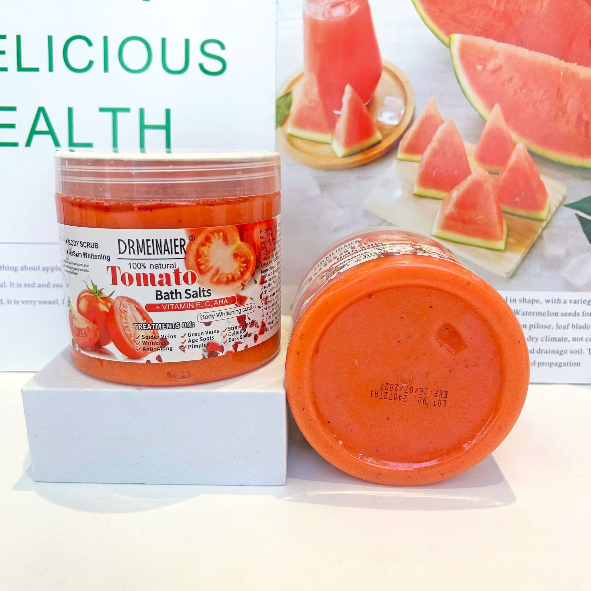 Cross-border trade tomato scrub bath salt 680g Foot bath salt Soaking foot salt Milk rose Lavender bath salt Item Picture
