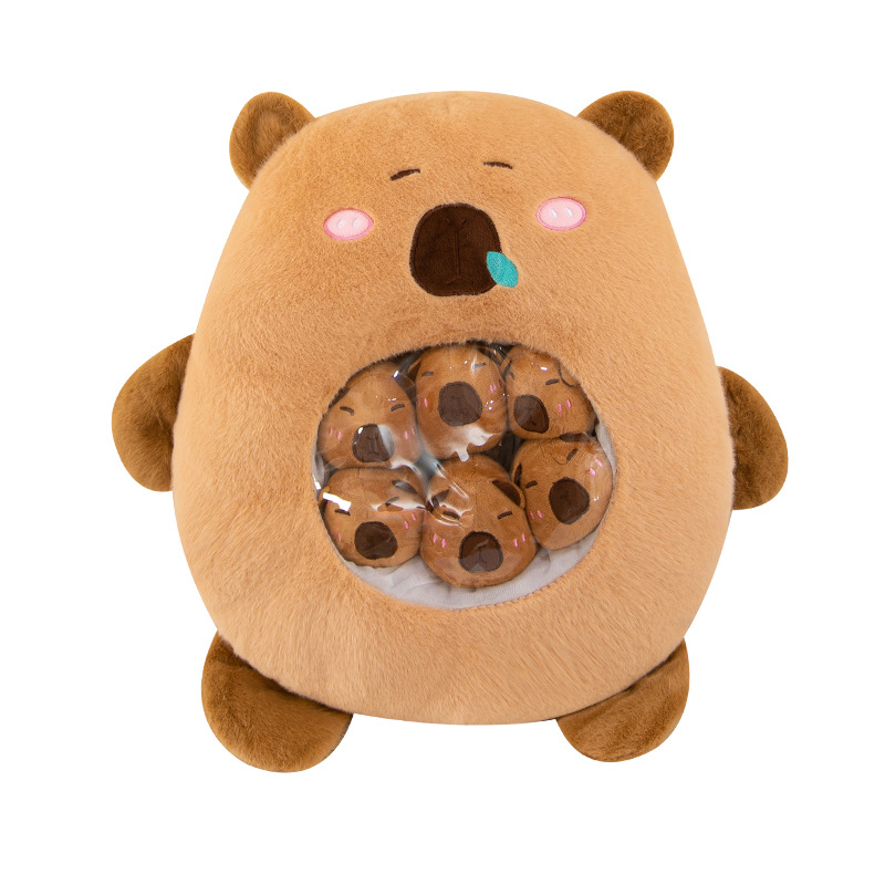 A bag of creative capybara snack cushions, Capybara dolls, stuffed toys, and cushions Item Picture