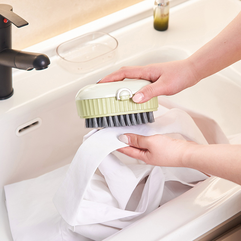 C64-542 multi-functional soap box, laundry brush, two-in-one, double-layer draining and foaming box for storage, no need to rub by hand Specification image