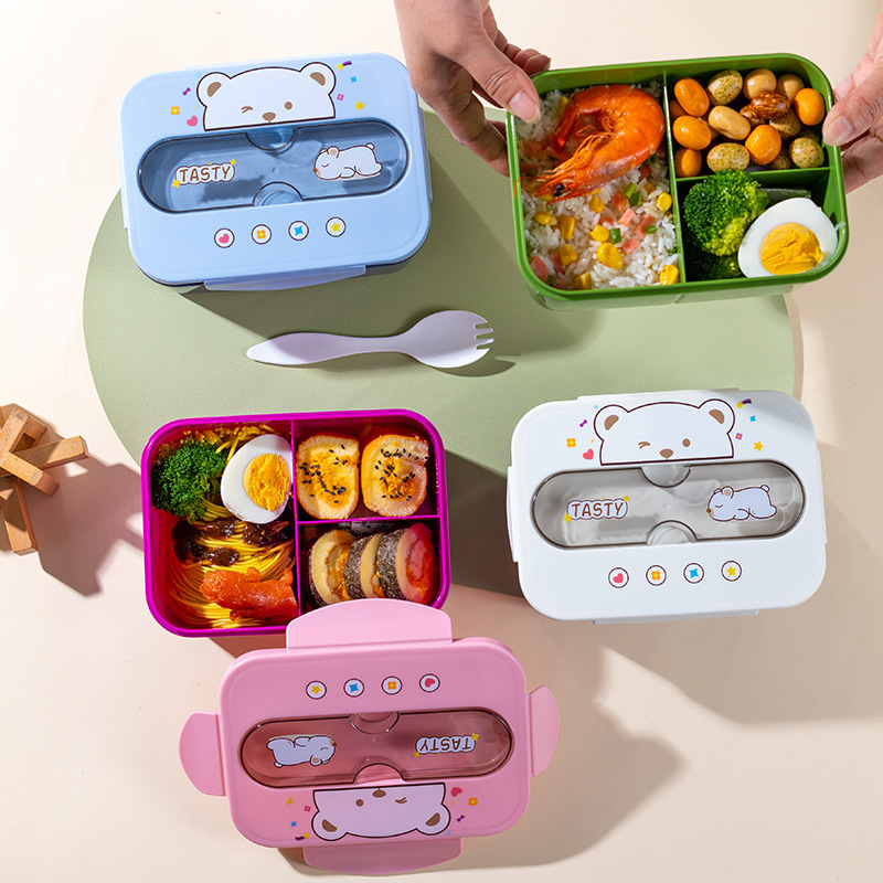 Best-selling lunch box and water cup set, student lunch box set, plastic bento lunch box with water cup Item Picture
