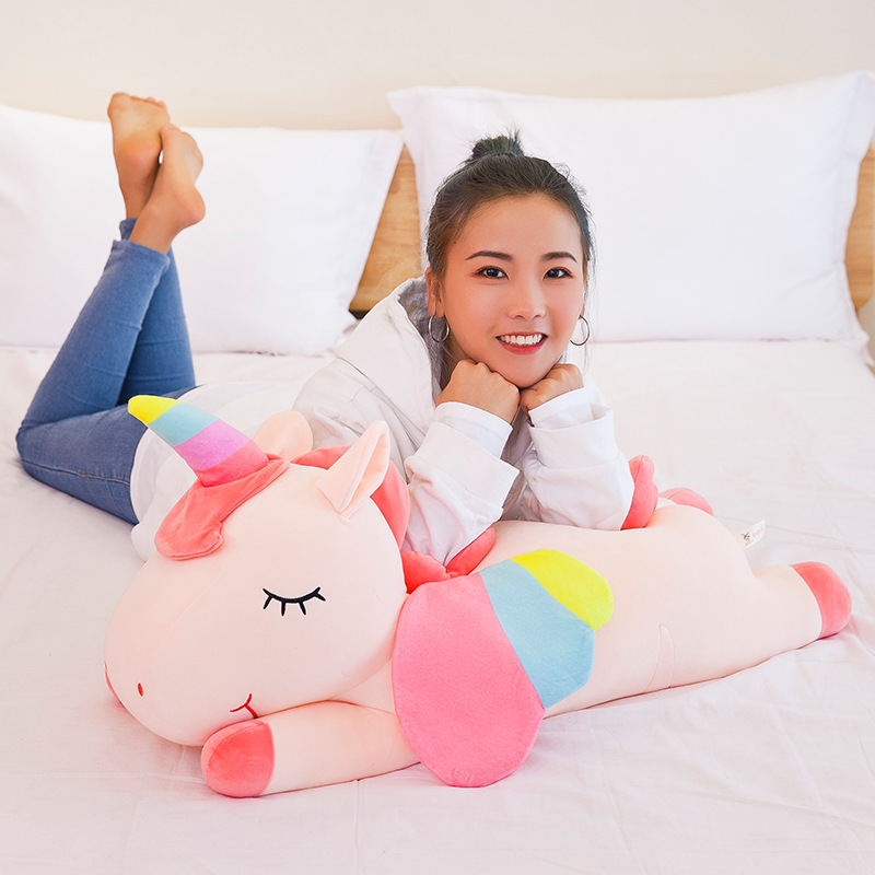 Creative rainbow unicorn doll, large throw pillow, children's birthday gift, doll, cute girl doll Application Scenario