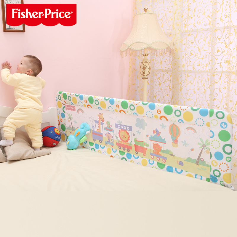 Fisher's bed guardrail, baby bedside guardrail, children's bed fence, 1.5-meter bed guardrail panel details Picture