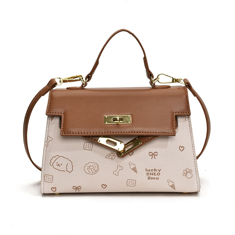 The popular and versatile Kelly handbag for women in the spring of 2025 is a simple and fashionable single-shoulder crossbody bag with contrasting colors Item Picture