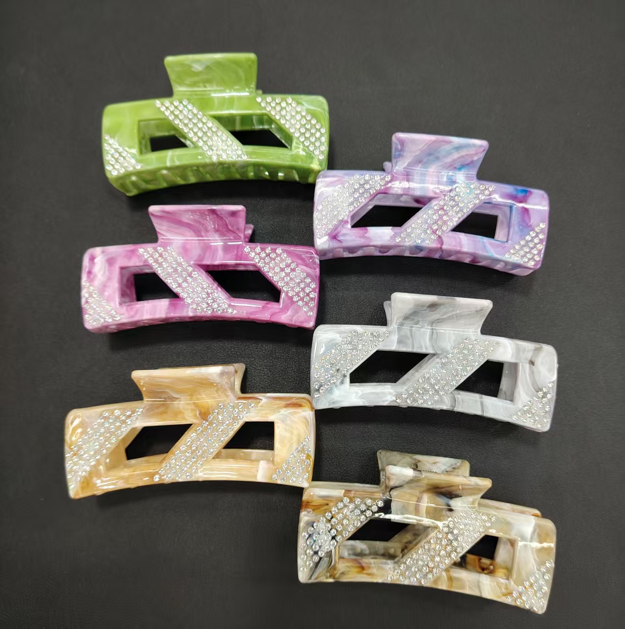 时尚醋酸发夹抓夹发饰滴油发饰品简约百搭发夹发饰配饰男女通用