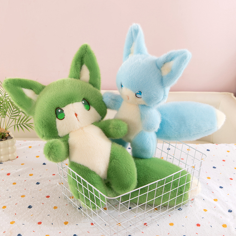 The new cross-border Spirit fox plush toy is a cute little fox doll and a soothing doll. It's a gift for children and girls details Picture