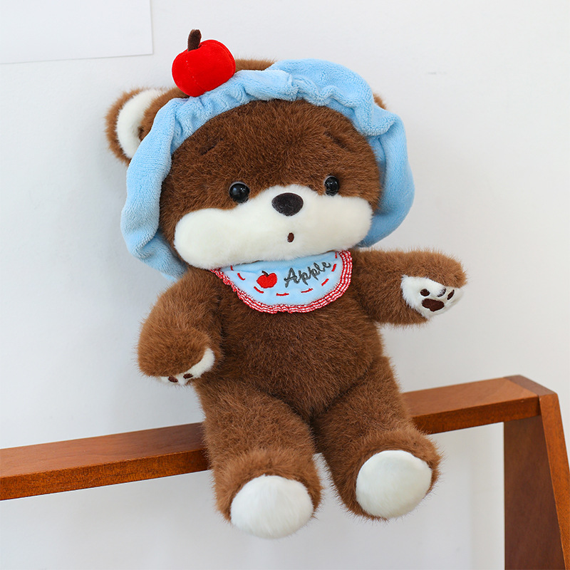 New Apple headband, bear doll, plush toy, girl sleeping pillow, birthday gift, soft and cute wholesale details Picture