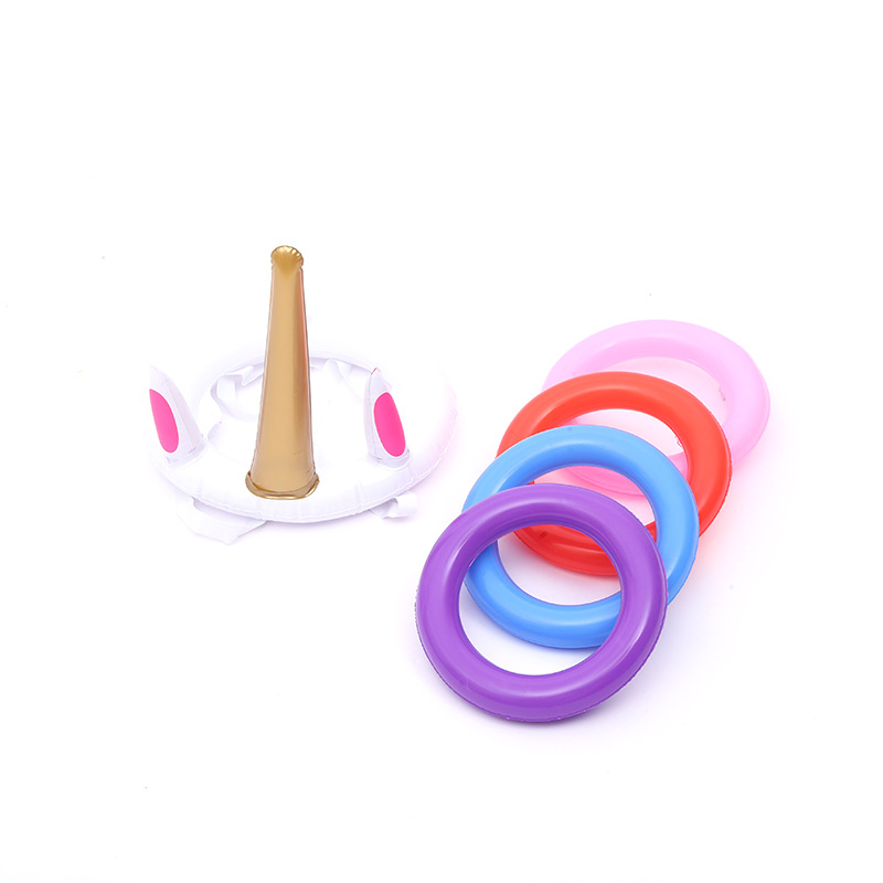 New round interactive throwing ring children's PVC inflatable toy, outdoor parent-child interactive toy manufacturer wholesale full figure