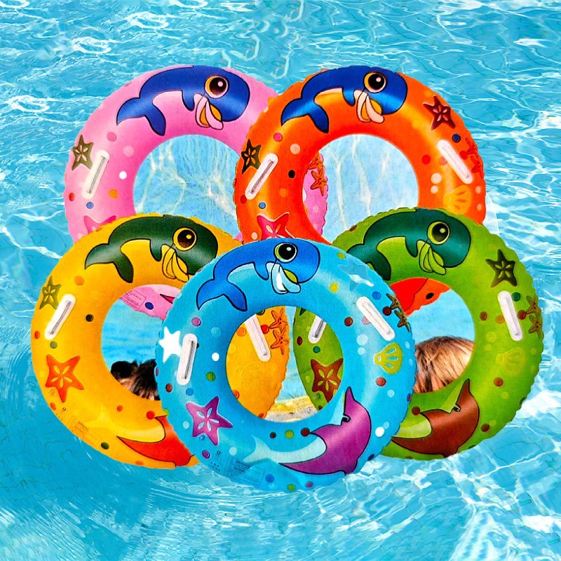 Wholesale Marine fish single-layer swimming rings, children's swimming rings, life buoys, armpit rings, PVC inflatable cross-border products are selling well full figure