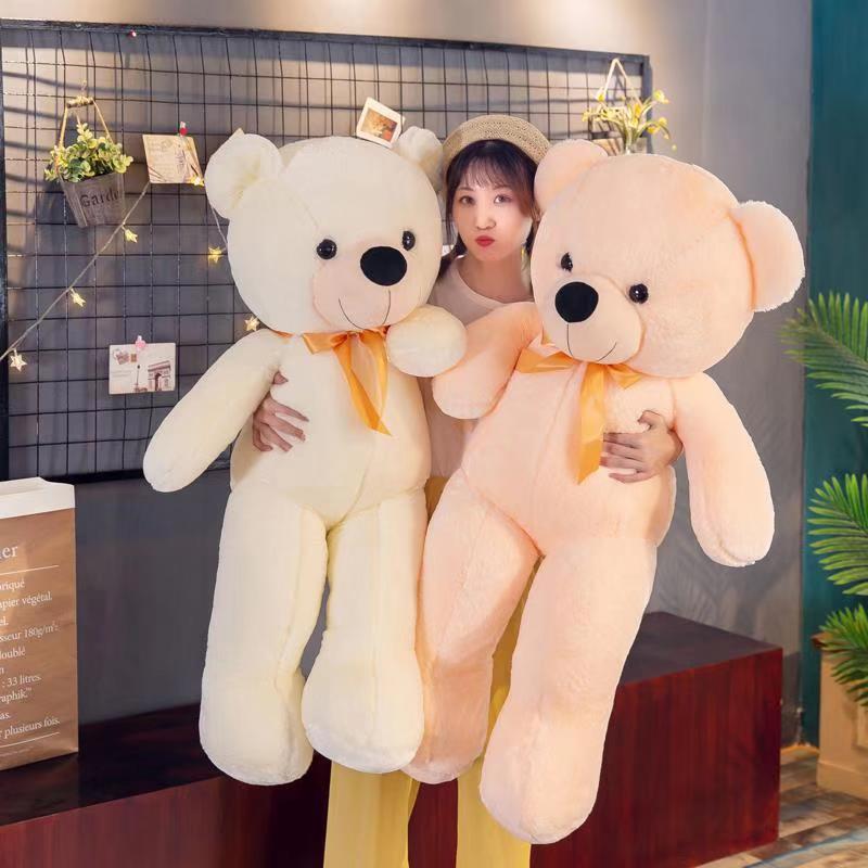 Creative large-sized hugging bear plush toy doll, bow tie sweater, bear children's doll for your girlfriend's birthday present Specification drawing