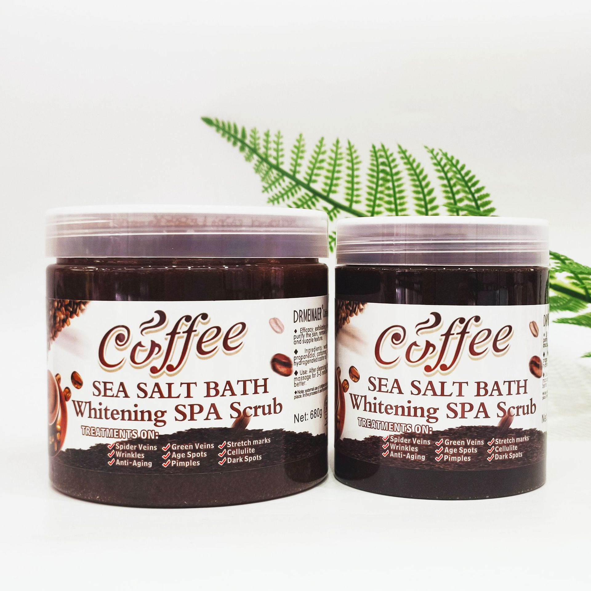 Cross-border coffee bubble Scrub Bath Salt, chicken skin Exfoliating and dead skin moisturizing scrub, coffee wet salt 350g full figure