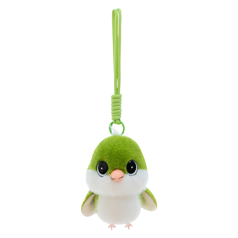 New cross-border cute little tit figurine keychain, colorful bird plush toy, schoolbag keychain Item Picture