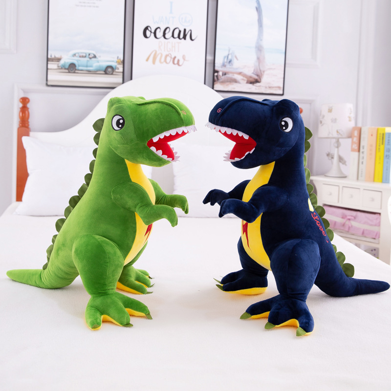 Large Tyrannosaurus rex plush toy, cross-border simulation dinosaur plush toy, boy's birthday gift, children's doll delivery details Picture