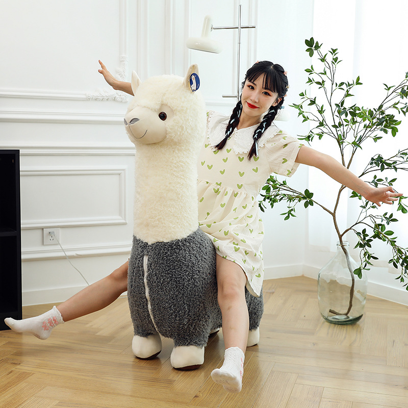 Creative alpaca sitting stools, cute alpaca plush toys, floor-standing living room ornaments, and gifts for friends' housewarming and moving Application Scenario
