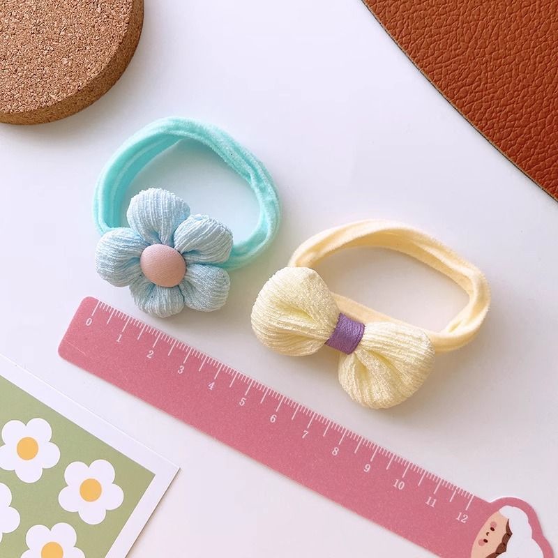Towel bands, children's hair ties won't hurt their hair, looking stylish. Girls can wear good hair bands and headwear. Girls can tie ponytails with rubber bands Specification image