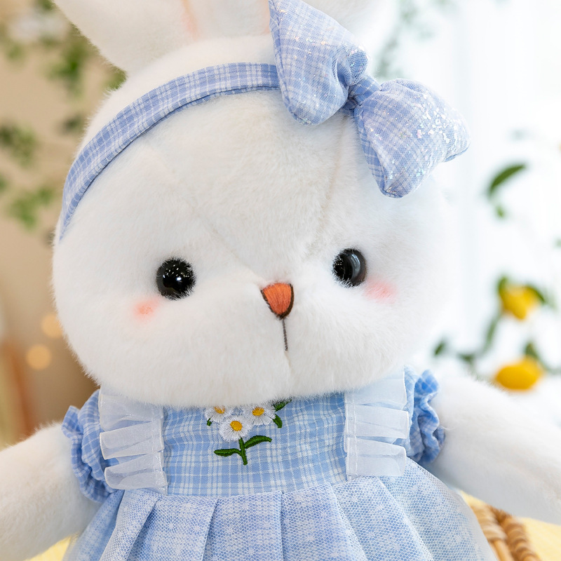 Cute foreign trade flower dress rabbit plush toy cartoon super cute soothing rabbit doll Valentine's Day birthday gift Application Scenario