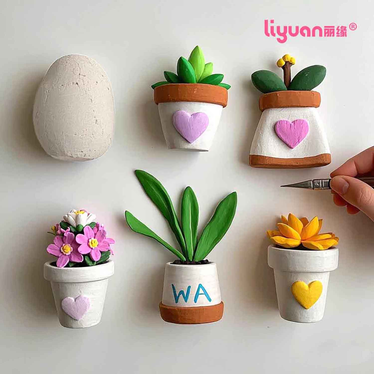 Cross-border standard stone plastic clay air-dried pottery clay children's educational diy clay sculpture material package, handcrafted color box tool set Specification drawing