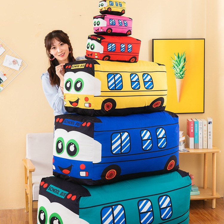 Cartoon printed transportation vehicle series, throw pillows, car dolls, stuffed toys, claw machine dolls, children's birthday gifts Application Scenario