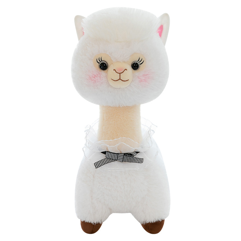 New cross-border cute alpaca wool toy figurines, children's birthday gifts, bed dolls, living room decorations Item Picture