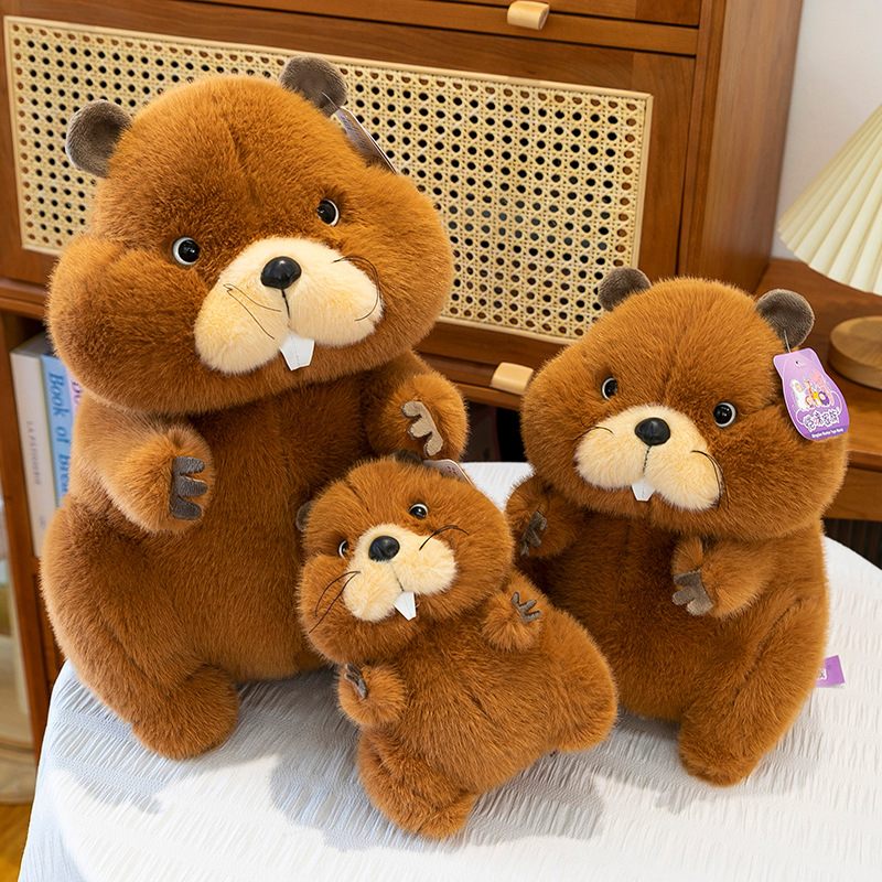 New cross-border cartoon groundhog plush toys, cute groundhog pet home decoration items, children's companion dolls full figure