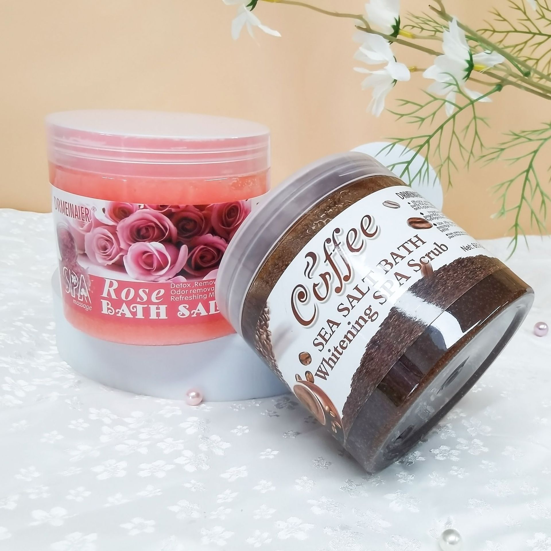 Foreign trade arbutin Scrub, Aloe Bubble Bath, Wet salt, Exfoliating and rejuvenating skin, Mud Cream, Lavender Scrub salt Specification drawing