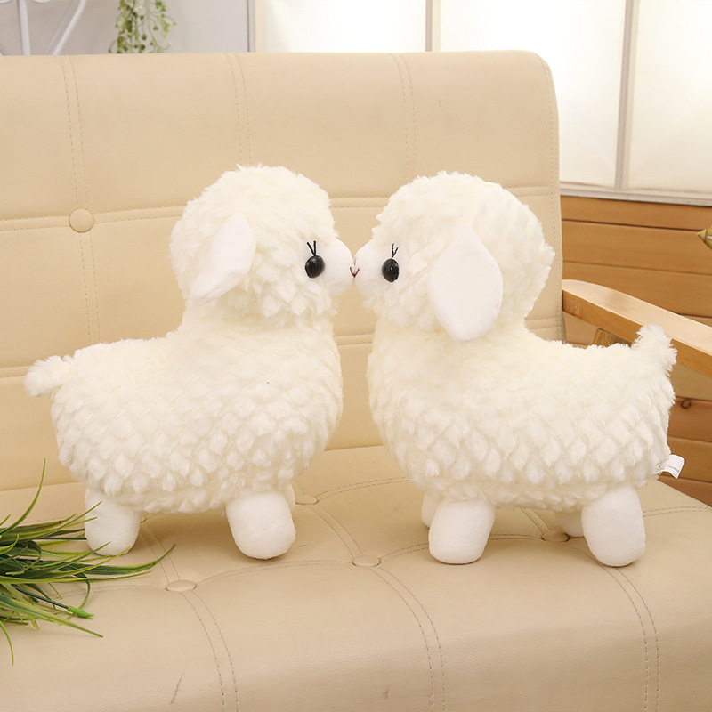 New little lamb dolls, export alpaca wool plush toys, children's birthday gifts, claw machine toys, ring-toss gifts Specification drawing