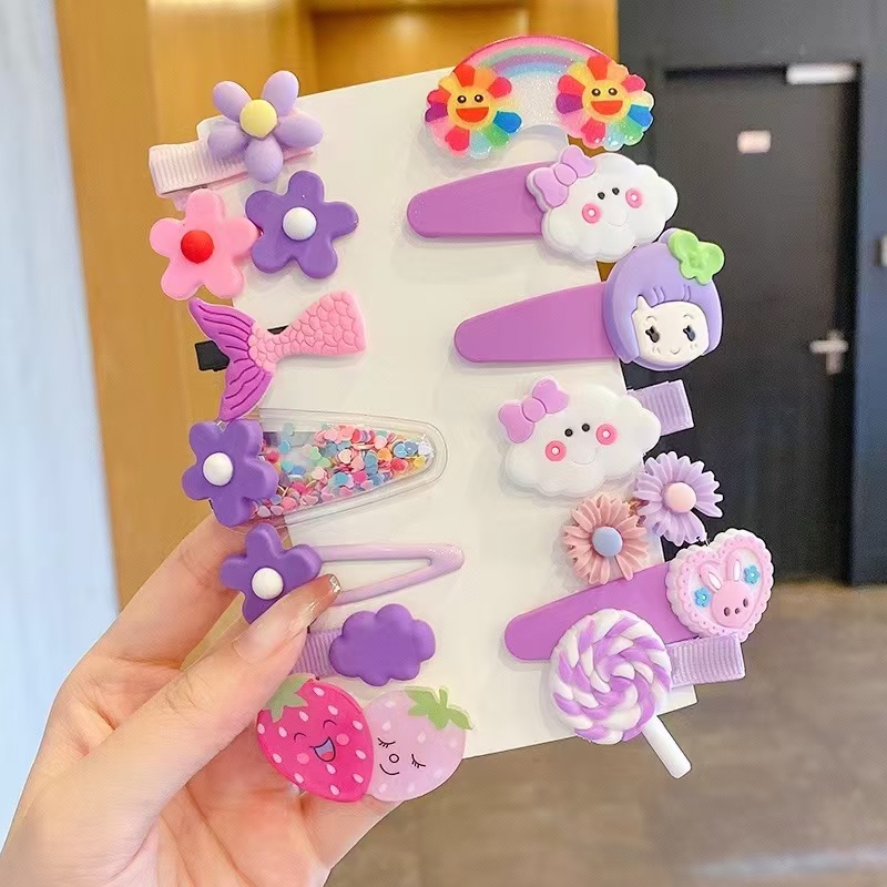 A 14-piece set of children's hair ties that won't hurt hair and look stylish. Girls can wear good hair bands and headwear. Girls can tie their hair in a ponytail with rubber bands Item Picture